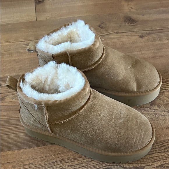 UGG Classic ultra mini platform Chestnut Ankle Boots - Picture 2 of 9